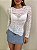 Blusa Renda Assimétrica Francesca Branca - Imagem 1