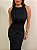 Vestido Midi Drapeado Alba Preto - Imagem 5
