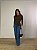 Blusa Renda Assimétrica Francesca Marrom - Imagem 2