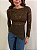 Blusa Renda Assimétrica Francesca Marrom - Imagem 3