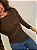 Blusa Renda Assimétrica Francesca Marrom - Imagem 1