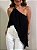 Blusa Assimétrica Alba Preta - Imagem 1