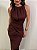 Vestido Midi Drapeado Alba Marrom - Imagem 7