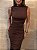 Vestido Midi Solenna Marrom - Imagem 4