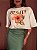 T-shirt Cropped Flor Louise Off White - Imagem 1