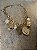 Conjunto Colar Pingentes + Brinco Dourado - Imagem 4