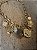 Conjunto Colar Pingentes + Brinco Dourado - Imagem 2