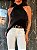 Blusa Cetim Celine Preta - Imagem 3