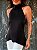 Blusa Cetim Celine Preta - Imagem 1