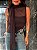 Blusa Tule Amarração Margot Marrom - Imagem 1