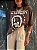 Maxi T-shirt Marie Marrom Estonado - Imagem 1