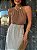 Cropped Gola Alta Jade Marrom Claro - Imagem 5