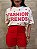 Maxi T-shirt Poá Off White/Vermelho - Imagem 5