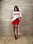 Maxi T-shirt Poá Off White/Vermelho - Imagem 2