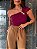 Blusa Nula Manga Laura Vermelho Bordô - Imagem 1