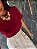 T-shirt Cropped Zoe Vermelho Bordô - Imagem 5