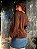 Camisa Cetim Claire Marrom - Imagem 5