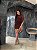 Vestido Curto Tule Valentina Marrom - Imagem 1
