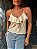 Cropped Babado Celeste Bege Claro - Imagem 3