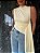 Blusa Drapeada Charlotte Off White - Imagem 1