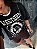 Maxi T-shirt Marie Preto Estonado - Imagem 4