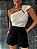 Blusa Nula Manga Laura Off White - Imagem 1