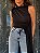 Blusa Drapeada Charlotte Preta - Imagem 8