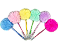 KIT C/12 CANETA GLITTER C/ POMPOM COLOR - Imagem 1