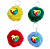 KIT C/12 CHAVEIRO POMPOM C/ APLIQUE EMBORRACHADO - AUTISMO - Imagem 1