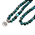 Japamala BRACELETE APATITA AZUL 108 contas de 8mm com FLOR DE LÓTUS - Imagem 3