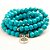 Japamala BRACELETE HOWLITA 108 contas de 8mm com FLOR DE LÓTUS - Imagem 1