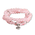 Japamala BRACELETE QUARTZO ROSA 108 contas de 8mm com Flor de Lótus - Imagem 1