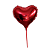 Balão de Coração Vermelho - Imagem 1