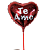 Balão de Coração Vermelho "TE AMO" - Imagem 1