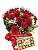Buquê com 12 Rosas Vermelha e Caixa de Ferrero Rocher 12 unidades BH - Imagem 1