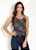 Blusa de Alça com Estampa em Arabescos e Babado - Moda Feminina, Casual - Imagem 1