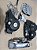 Kit tampas 160 2022/24 preta fosca com detalhes cromados - Imagem 1