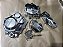 Kit tampas peito parafusos  fan125ks pedal varetada  2002 ate 2008 cromadas - Imagem 2