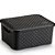 CESTO RATTAN C/ TP MEDIO PRETO - Imagem 2