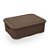CESTO RATTAN C/ TP BAIXO GRANDE MARROM - Imagem 1