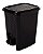 LIXEIRA C/ PEDAL TRAMA 7L PRETA - Imagem 2