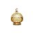 POTICHE DECORATIVO C/PE DE CRISTAL DE CHUMBO PINEAPPLE AMBAR 11x15cm - Imagem 1