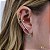 Brinco Ear Hook Intuê Cristais Coloridos Banhado a Ouro 18K - Imagem 1