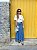 Camiseta Bonjour Bordado Azul - Imagem 2