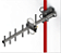 ANTENA YAGI 824 - 894MHZ 11dBi 07 ELEMENTOS Y86011-07SG - Imagem 1