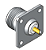 CONECTOR N 50 OHMS FÊMEA RT PAINEL BASE QUADRADA 25,40 MM  CF-108  AC031 - Imagem 1