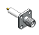 CONECTOR SMA FÊMEA RETO PAINEL BASE QUADRADA 12,70MM ISOLANTE DE 15,18 MM - AC032 - Imagem 1