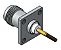 CONECTOR TNC FÊMEA RT PAINEL BASE QUAD 17,5 MM PINO MACHO ROSCADO TF-52 AC036 - Imagem 1