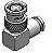 CONECTOR BNC 50 OHMS MACHO ANGULAR CABO PRENSA CABO RG-58 LM-9 -AC143 - Imagem 1