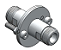 ADAPTADOR DUPLO FÊMEA COM FLANGE PROTETOR DE RF, CONECTOR TIPO N CA-14E AC133 - Imagem 1